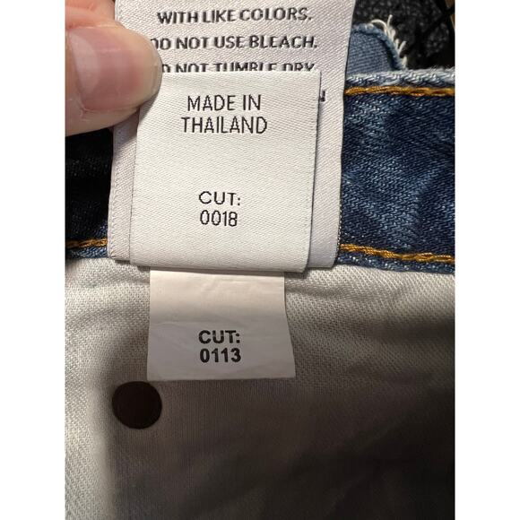 NWT Boyish by Her Women's Cody Button Fly Denim Jean Shorts in The Birds Blue 31 - Picture 4 of 10